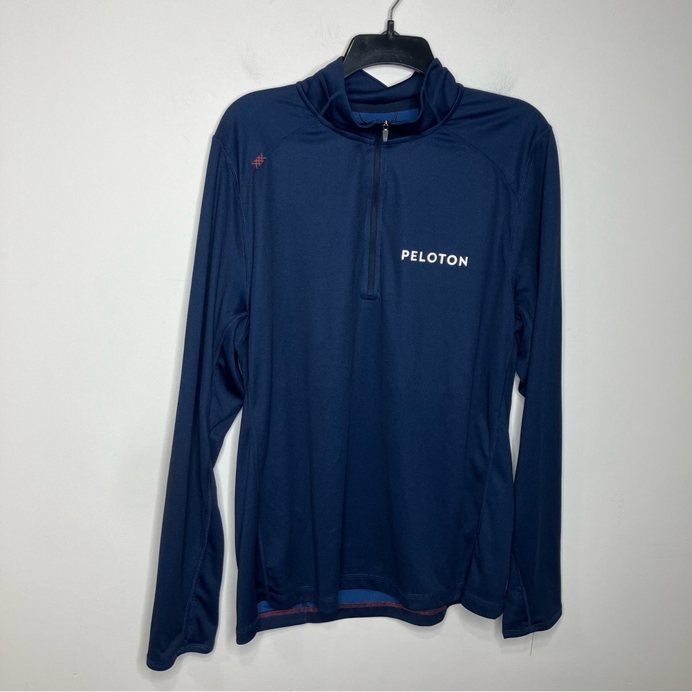 Rhone Peloton lightweight quarter‎ zip pullover navy blue size large
